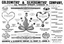 Advertisement for the Goldsmiths' & Silversmiths' Company, 1898. Creator: Unknown.