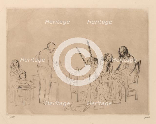 Supper at Emmaus. Creator: Jean Louis Forain (French, 1852-1931).