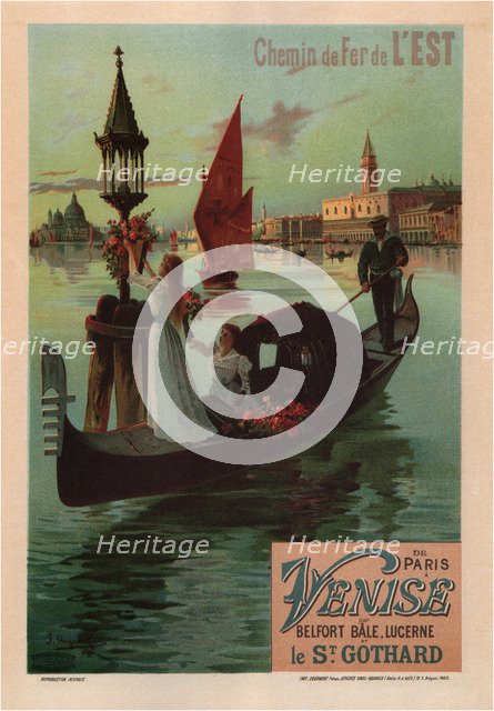 Chemins de fer de l'Est, 1890. Artist: Hugo d'Alesi, Frédéric (1849-1906)