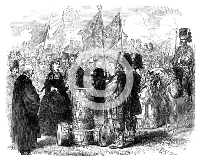 Presentation of Colours to the 93rd (Sutherland) Highlanders in the Queen’s Park, Edinburgh, 1871. Creator: Unknown.