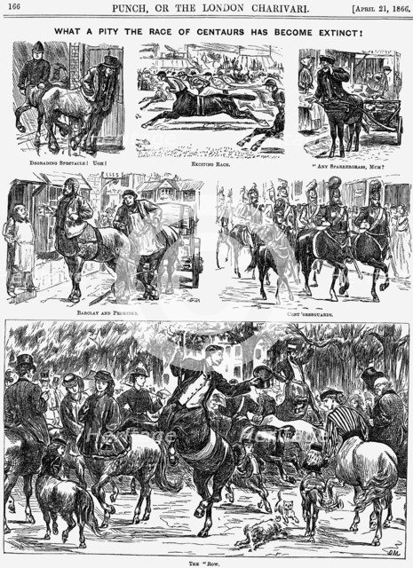 'What a Pity the Race of Centaurs has become Extinct!', 1866 Artist: George du Maurier