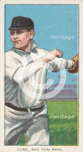 Ford, New York, American League, from the White Border series (T206) for the American T..., 1909-11. Creator: American Tobacco Company.