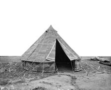 Conical canvas tent, Waring & Gllow factory, White City, London, August 1916. Artist: Adolph Augustus Boucher.