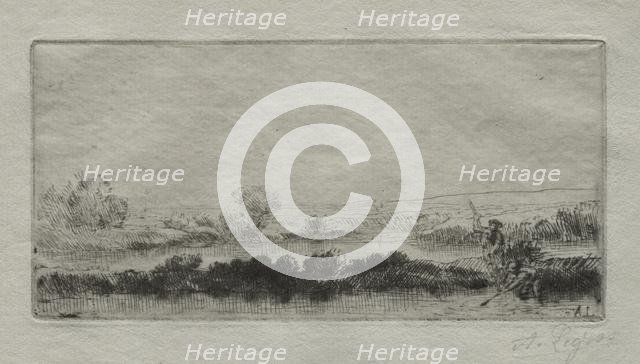 Landscape with Beat-bog: In the Marsh. Creator: Alphonse Legros (French, 1837-1911).