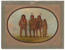 Four Dogrib Indians, 1855/1869. Creator: George Catlin.