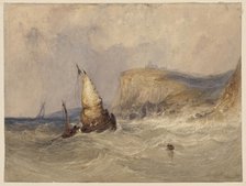 Ships Off Whitby, mid 19th century. Creator: Clarkson Stanfield.