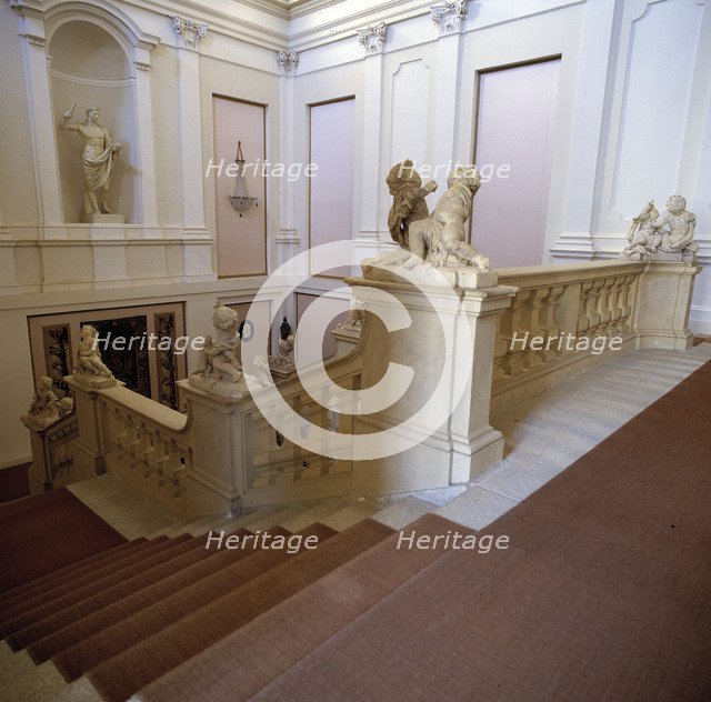 Royal Palace of Riofrio, staircase detail.