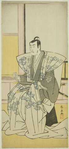 The Actor Matsumoto Koshiro IV as Hatakeyama Shigetada in the Play Edo no Fuji..., c. 1789. Creator: Katsukawa Shunsen.