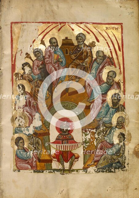 Pentecost; Gospel Book, late 13th century. Creator: Unknown.