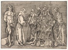 The Six Saints, c. 1535. Creator: Niccolo Boldrini (Italian, c. 1500-aft 1566).
