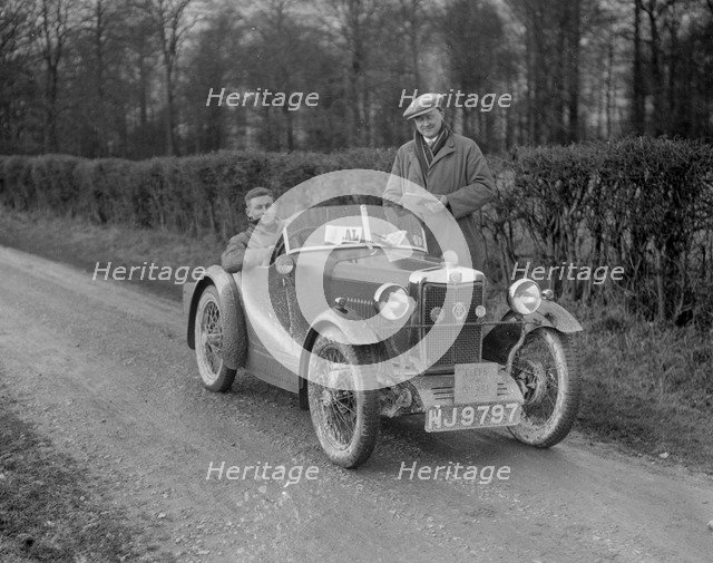 MG M Type, official's car at the MG Car Club Trial, 1931. Artist: Bill Brunell.