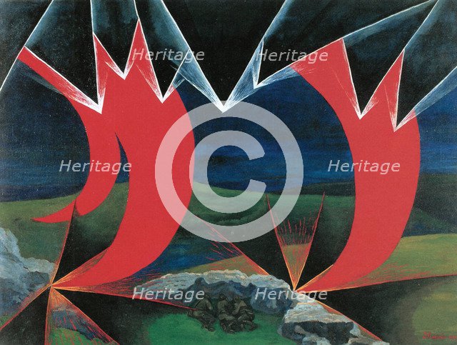 Impressions of Bombardment (Shrapnels and Grenades), 1926.