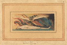 The Soul Hovering Over the Body [from Marriage of Heaven and Hell," plate 14], c. 1796. Creator: William Blake.