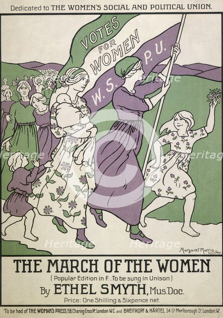 Songsheet of 'The March of the Women', 1911. Artist: Margaret Morris