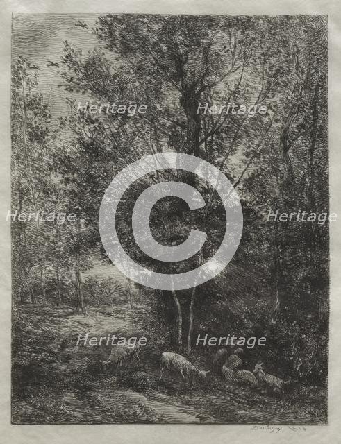 The Shepherd and the Shepherdess, 1874. Creator: Charles François Daubigny (French, 1817-1878).