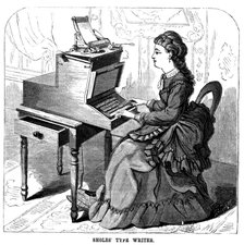 'Sholes' Type Writer', 1872. Artist: Unknown