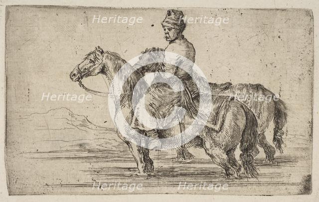 A Polish Groom Bathing Horses, ca. 1662. Creator: Stefano della Bella.