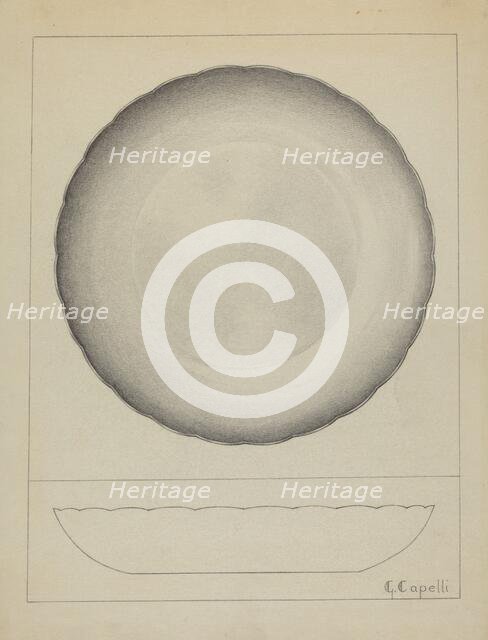 Silver Bowl, c. 1936. Creator: Giacinto Capelli.