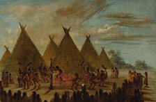 War Dance, Sioux, 1845-1848. Creator: George Catlin.