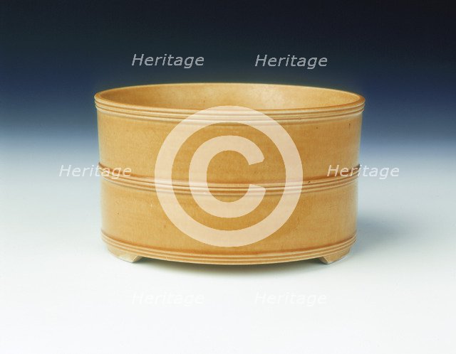 Imperial yellow glazed censer, Transitional or Kangxi period, Qing dynasty, China, 17th century. Artist: Unknown