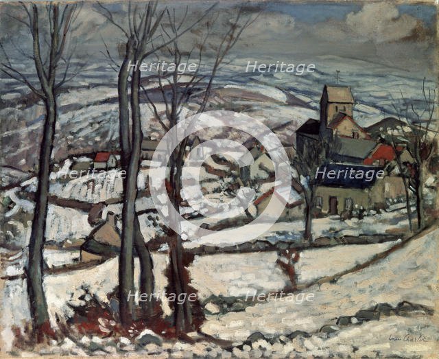 Village at Morvan under Snow', 1910-1911.