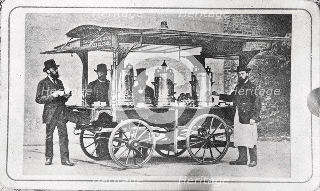 Coffee cart to encourage temperance, 1876. Artist: Unknown