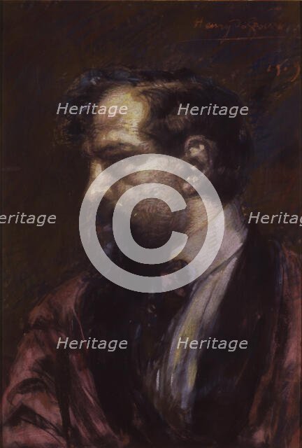 Portrait of the composer Claude Debussy (1862-1918), 1909. Creator: Groux, Henry de (1856-1930).