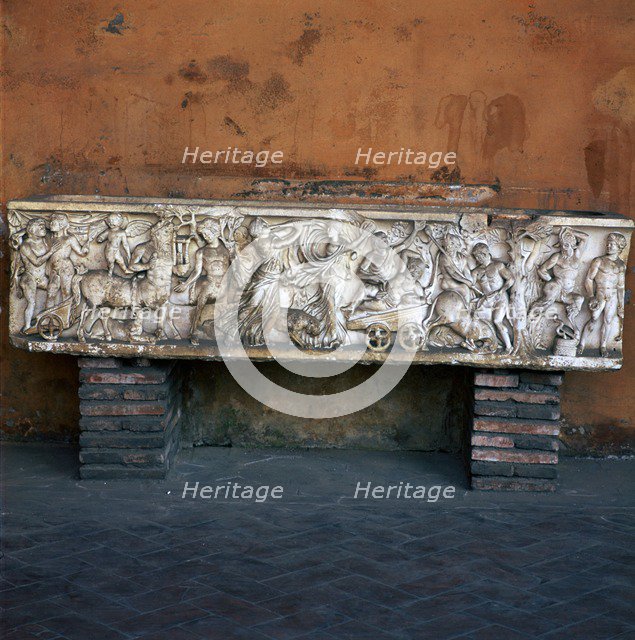Roman marble sarcophagus with Dionysiac scenes, 2nd century. Artist: Unknown