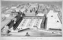 Inner and Middle Temple, City of London, 1720.                                                       Artist: Anon