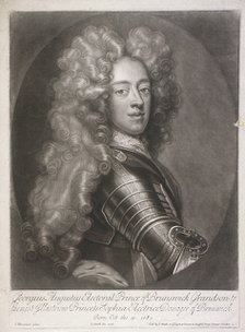 Oval portrait of George II, King of Great Britain, 1706. Artist: Joseph Smith