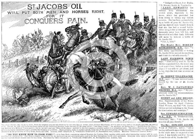 Advertisement for St. Jacob’s Oil, 1890. Creator: Unknown.