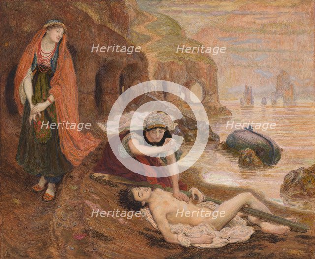 The finding of Don Juan by Haidée, 1869-1870. Artist: Brown, Ford Madox (1821-1893)