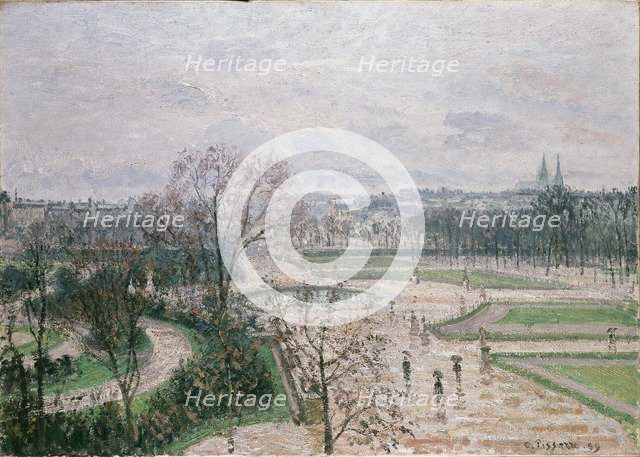 The Tuileries Gardens, Rainy Weather, 1899. Artist: Camille Pissarro.