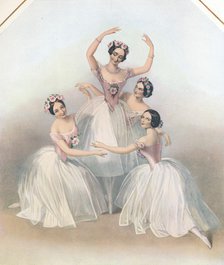 'The Celebrated Pas De Quatre: composed by Jules Perrot', c1850. Creator: TH Maguire.