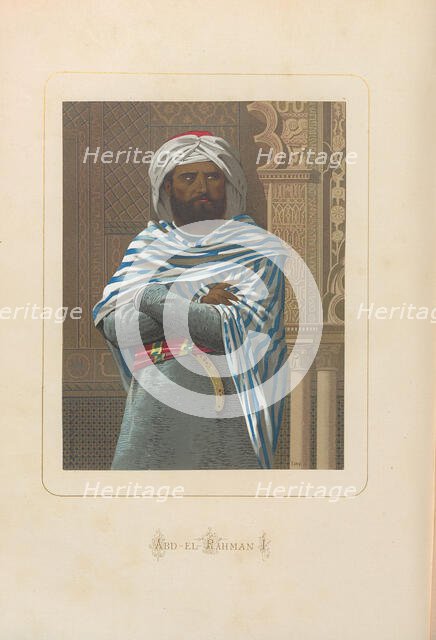 Abd al-Rahman I. From: Hombres y mujeres ce?lebres de todos los tiempos by Juan Landa, 1875-1877. Creator: Anonymous.