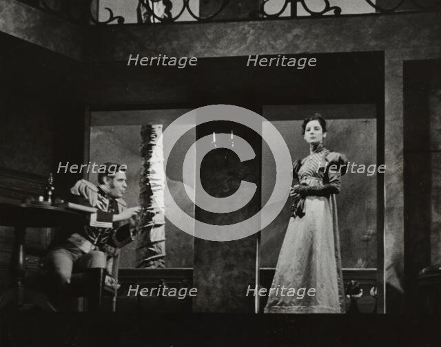 Sitting soldier and woman, 1938. Creator: Unknown.