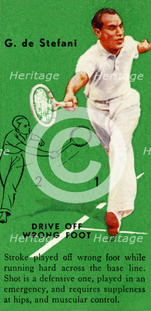 'G. de Stefani - Drive Off Wrong Foot', c1935. Creator: Unknown.