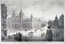 View of an improvement scheme for the area around Charing Cross, Westminster, London, c1860. Artist: James Akerman