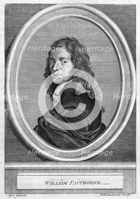 William Faithorne, 17th century English artist, c1800.Artist: Alexander Bannerman