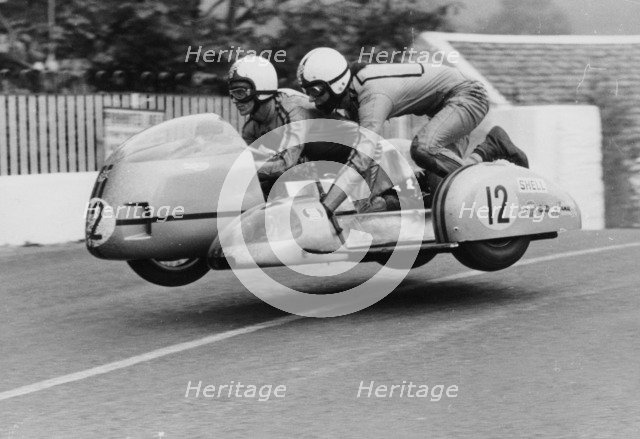 Sidecar TT race, Isle of Man, 1970. Artist: Unknown