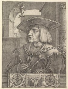 Emperor Maximillian I, 1520. Creator: Lucas van Leyden.