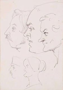 Heads - Caricatures, c1836. Creator: John Phillip.