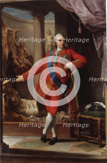 Portrait of Count Kirill Razumovsky (1728-1803), the last Hetman of Ukraine, 1766. Artist: Batoni, Pompeo Girolamo (1708-1787)