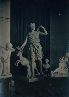 Sculpture Gallery, Boston Athenaeum, ca. 1855. Creators: Josiah Johnson Hawes, Albert Sands Southworth.