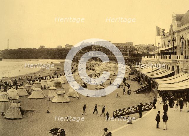 'Biarritz - La Plage et le Casino Municipal, c1930. Creator: Unknown.