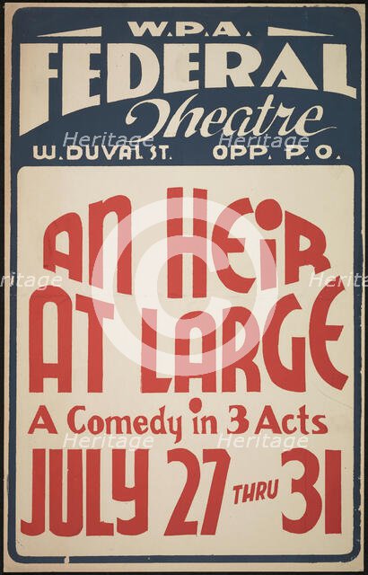 An Heir at Large, [193-]. Creator: Unknown.