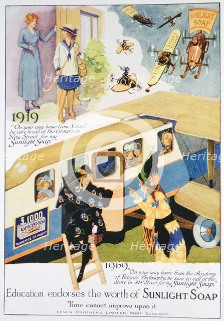 Sunlight soap advert, 1919. Artist: Unknown