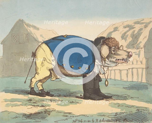 Collar'd Pork, July 25, 1800., July 25, 1800. Creator: Thomas Rowlandson.