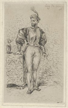 Man at Arms, 1833., 1833. Creator: Eugene Delacroix.