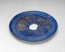Fragmentary Plate with Engraved Designs, Syria or Iraq, 9th century. Creator: Unknown.